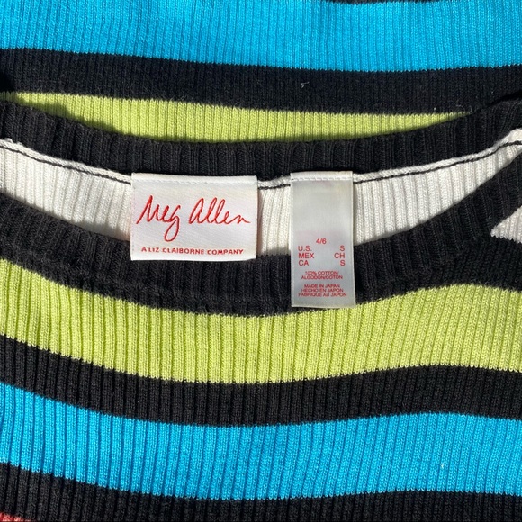 Meg Allen Multi colored striped sweater shirt - Picture 4 of 5